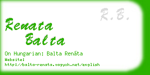 renata balta business card